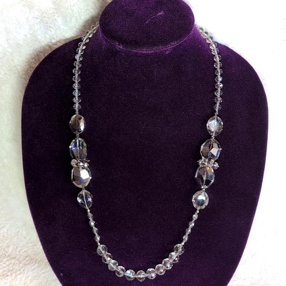 Necklace, Multi-Faceted Crystal Beaded - Picture 1 of 10